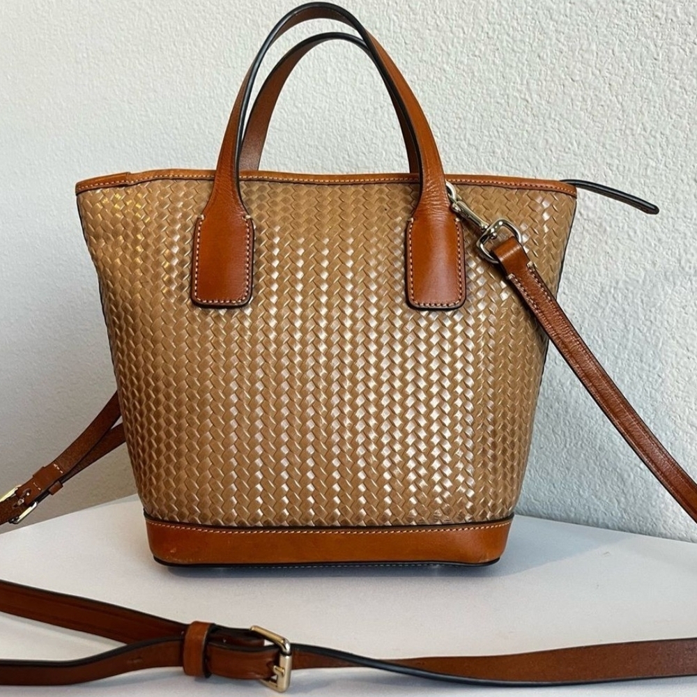 Small Brown Leather Tote Bag - Picture 2 of 7